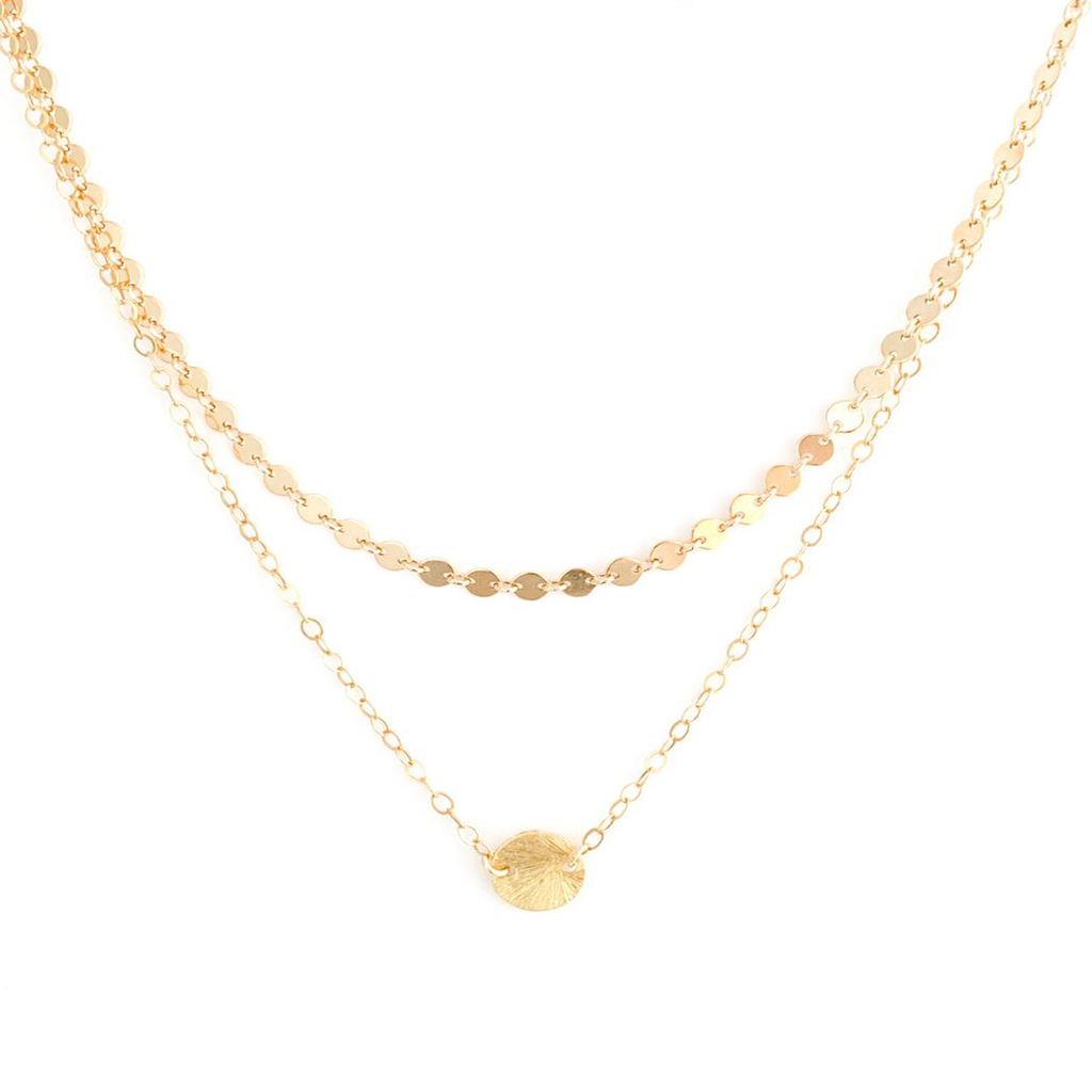 Carlton London 18Kt Gold Plated Double Chain Necklace With Links – Carlton  London Online
