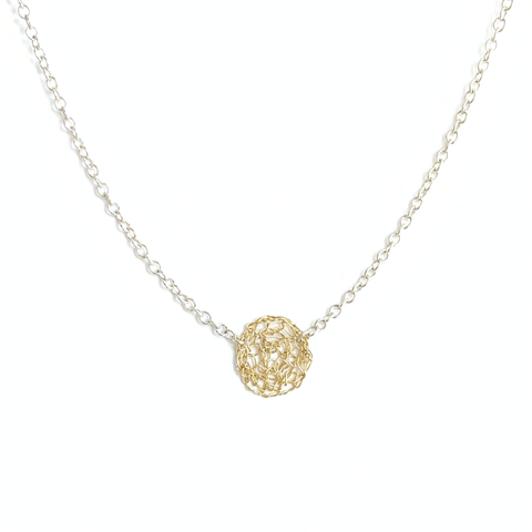 Gold Luna Circle Necklace