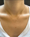 Open Gold Heart Necklace