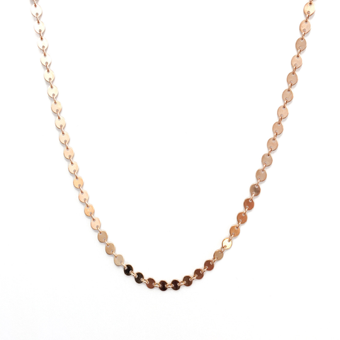 Rose Gold Disc Chain Necklace