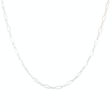 Silver Oval Chain Necklace