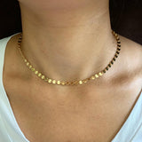 Gold Disc Chain Necklace