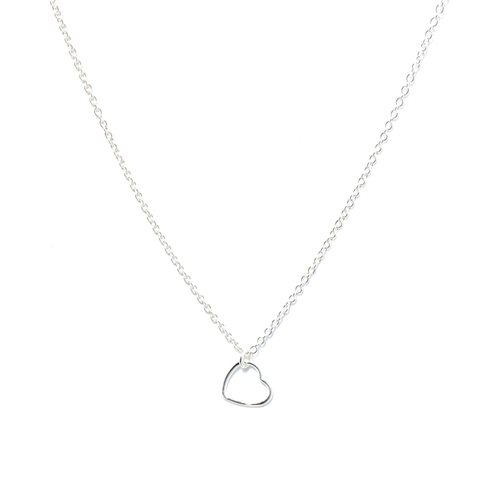Silver Hanging Heart Necklace