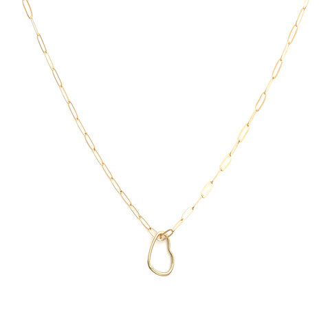Dainty Heart Paperclip Necklace