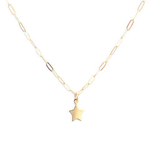 Dainty Star on Paperclip Chain