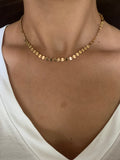 Rose Gold Disc Chain Necklace