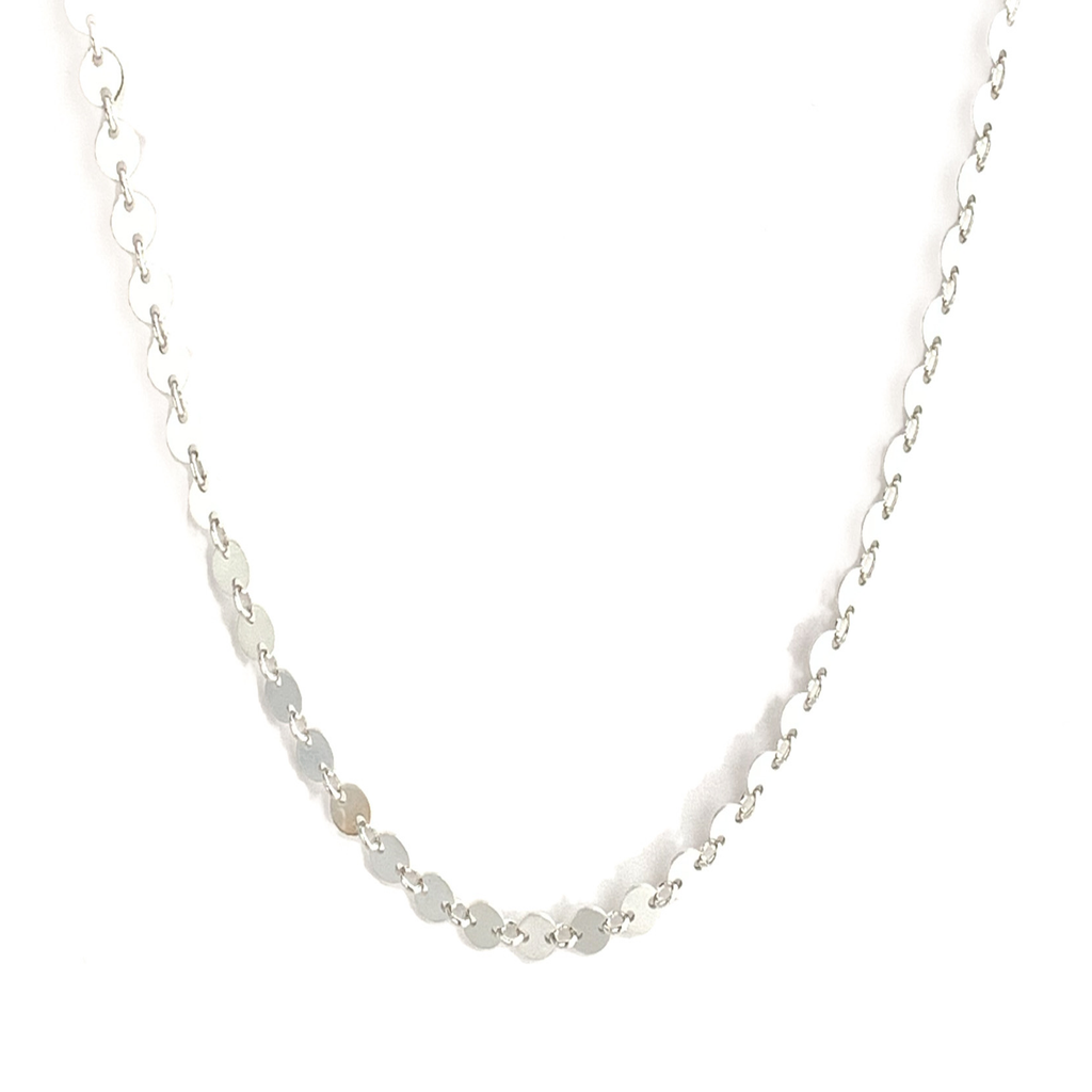 Silver Disc Chain Necklace