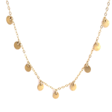 Small Gold Disc Necklace